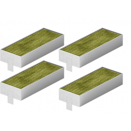 Bosch Dunstabzugshauben-Clean Air Plus Geruchsfilter mit Aktivkohle HEZ9VRCR1 (4er Set)
